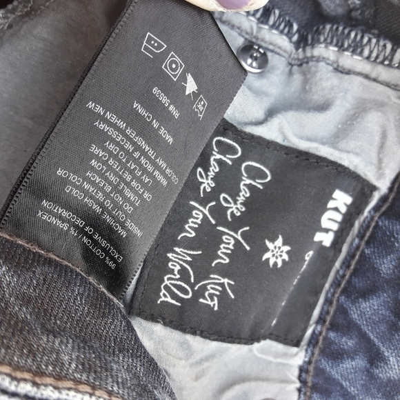 KUT from the Cloth Jeans Boot Cut Straight Leg Tapered Ankle Designer Size 10 - Picture 12 of 16